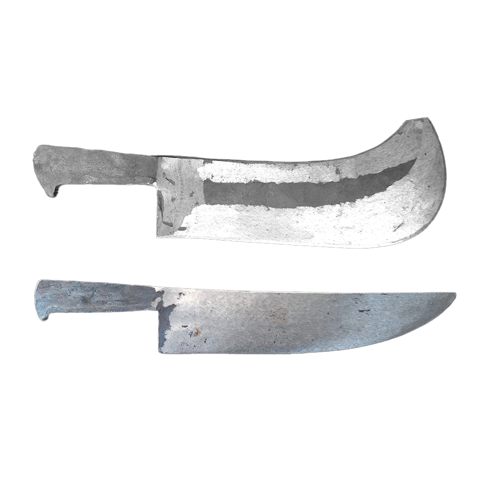 Set of 2 Cleaver Iron Knife Chopper - Silver