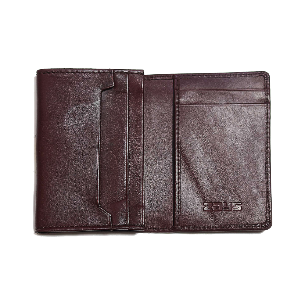 Zays Premium Leather Card Holder - Chocolate - WL25