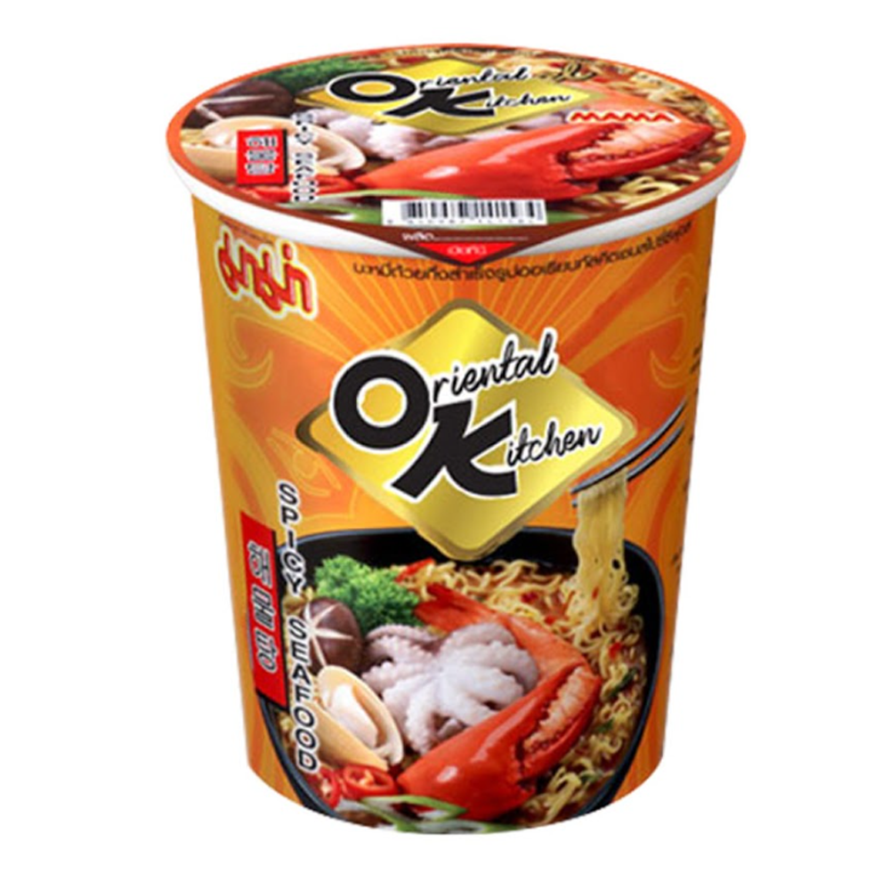 Mama Oriental Kitchen Spicy Seafood Instant Cup Noodles - 65gm - M141584
