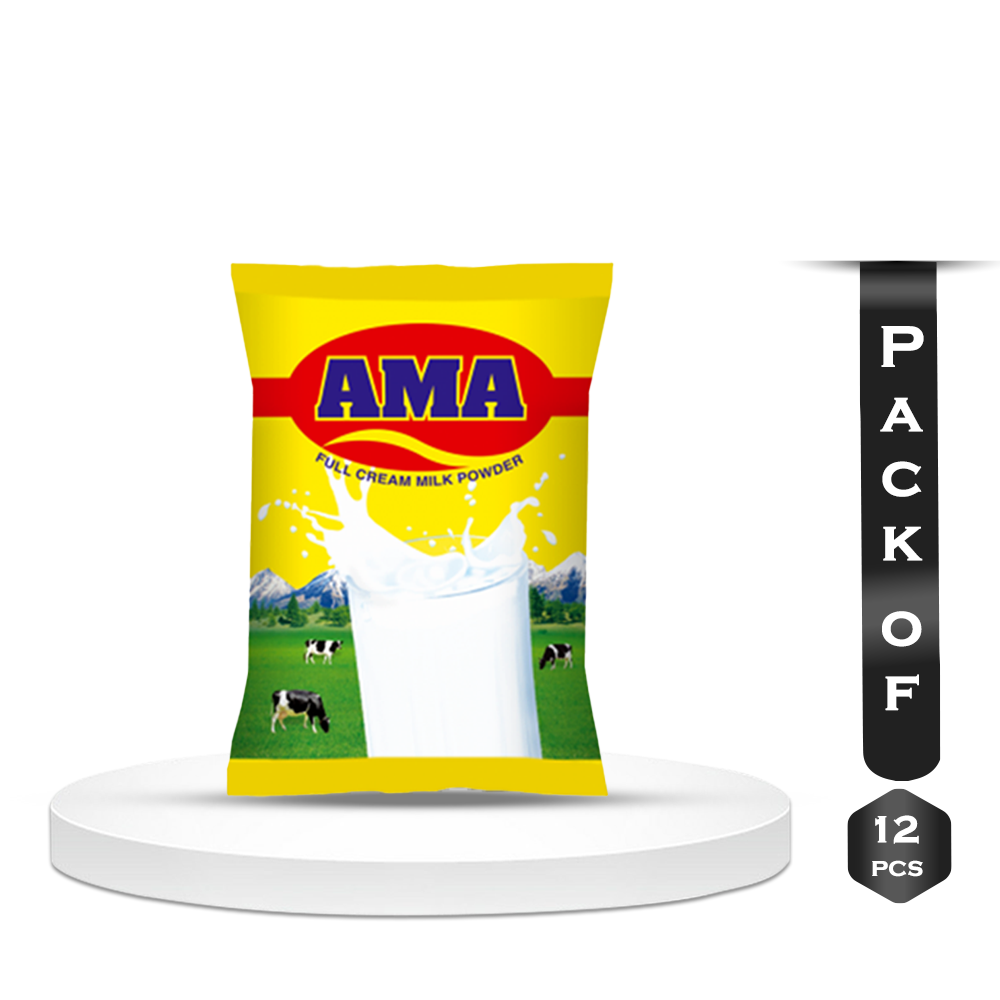 Pack of 12 Pcs Ama Full Cream Milk Powder - 12*11gm