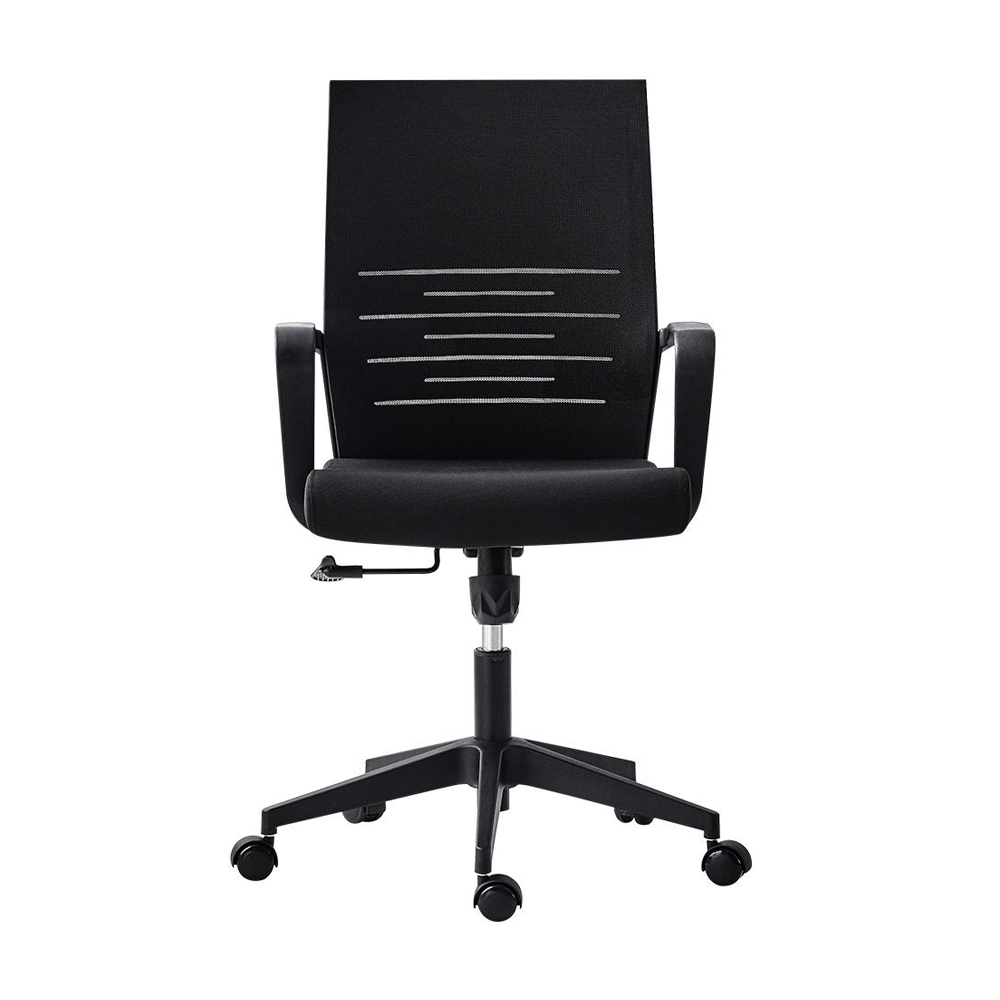Fabric and Plastic Executive Office Chair - Black