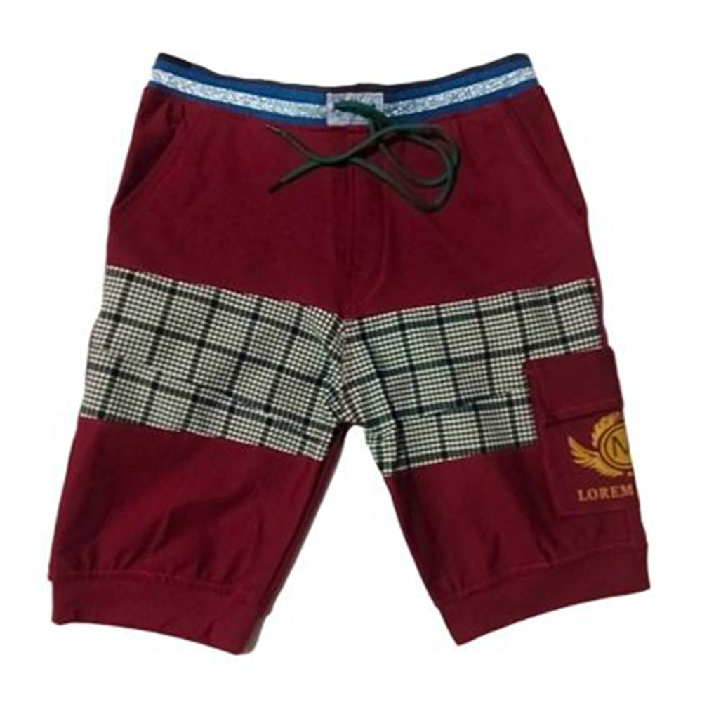 Terry Cotton Shorts Half Pant For Men - Maroon