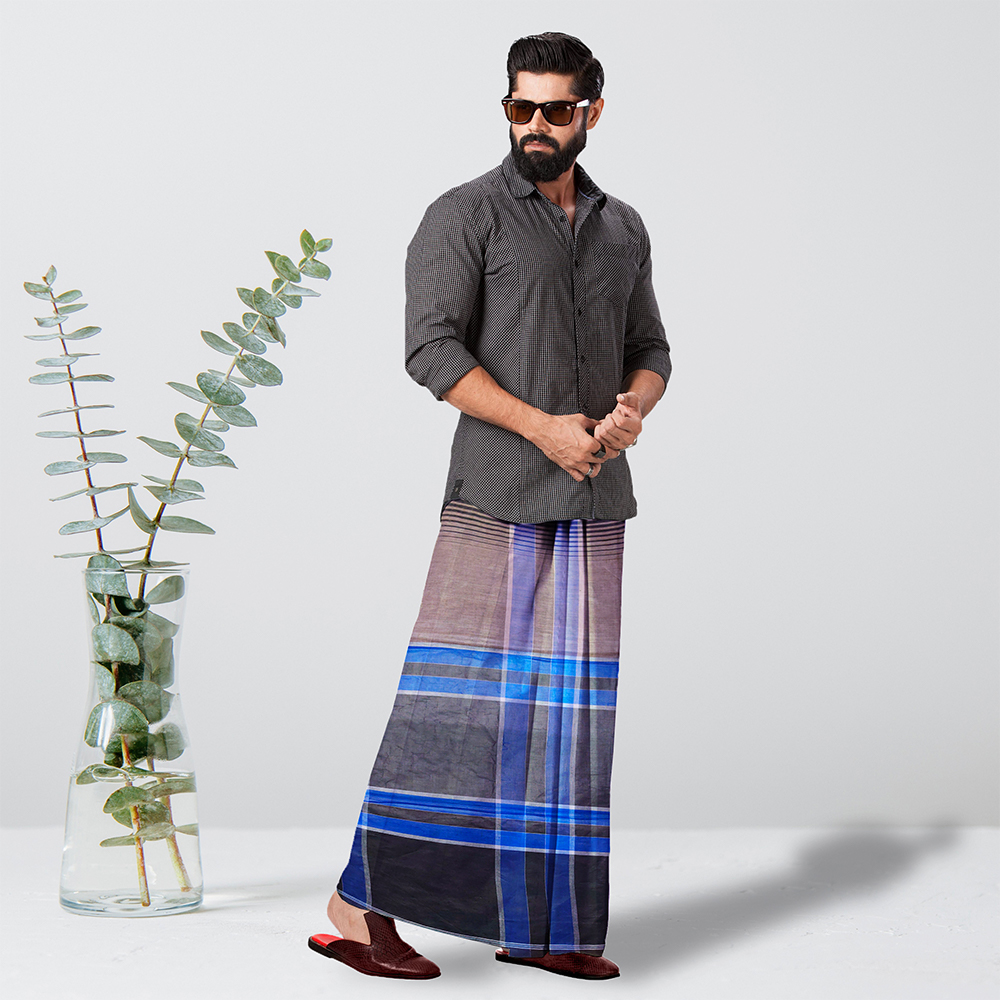 Cotton Lungi for Men - Multicolor - LMS08