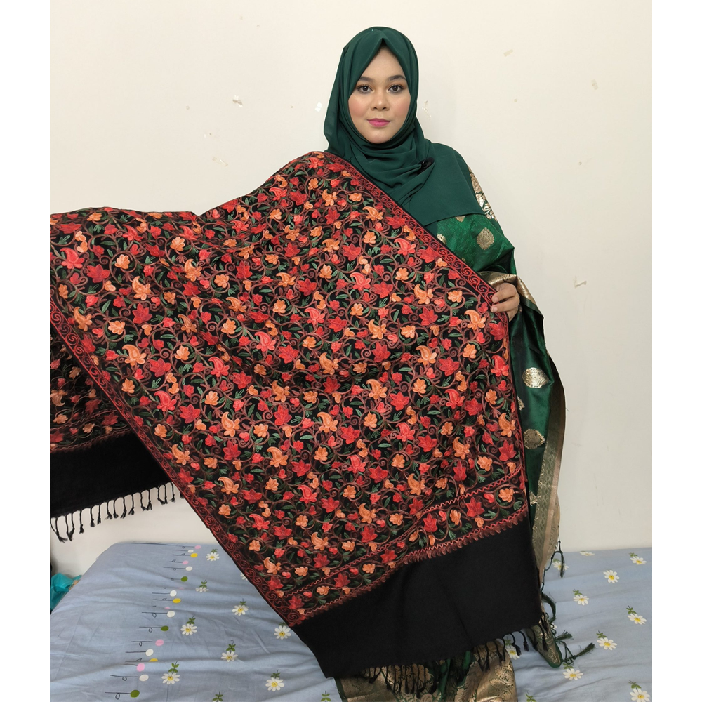 Kashmiri best sale black shawl