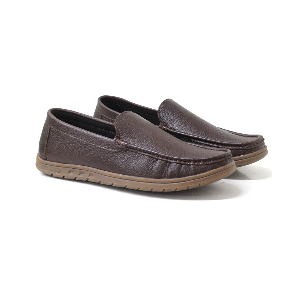 Leather Casual Shoe for Men - MC177CH - Coffee
