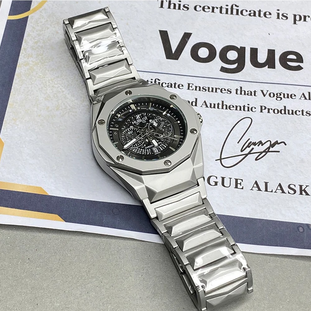 Hublot Genève Master Lock Chain Watch for Men - Silver