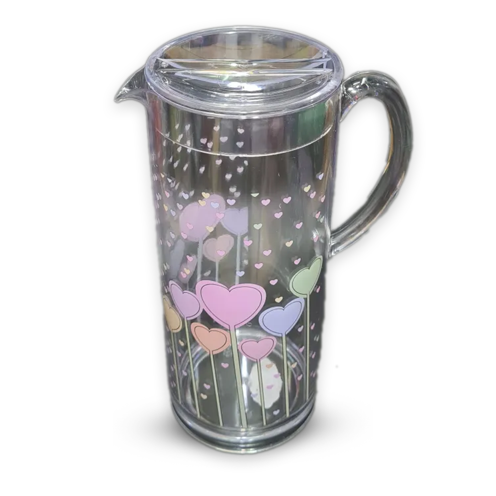 clear transparent 1.6l acrylic pitcher plastic