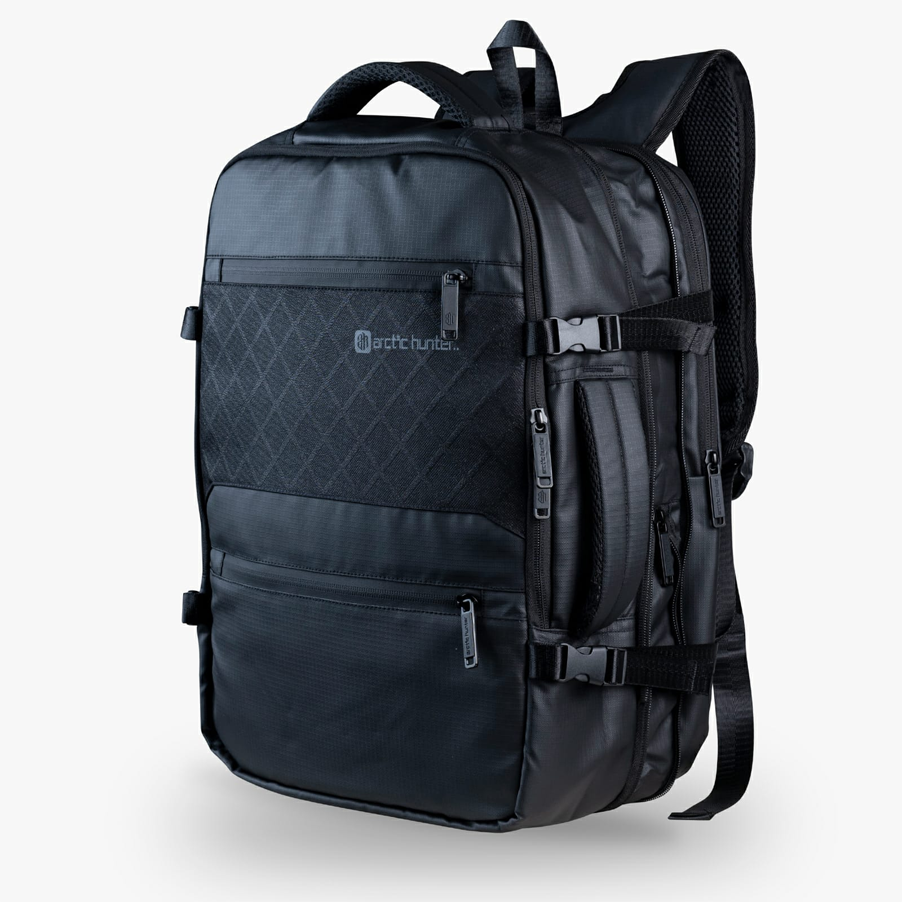 Arctic Hunter Multifunctional Polyester Laptop Backpack - Black - ACMLCB