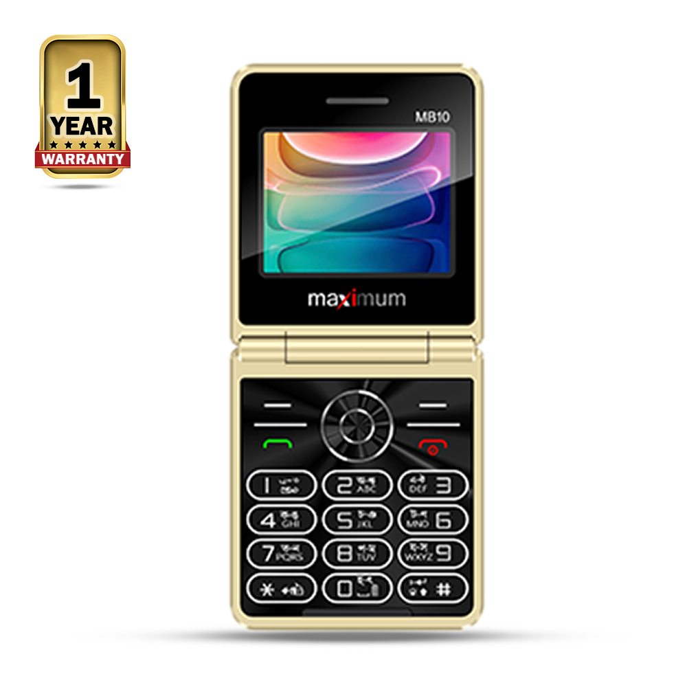 Maximum MB10 Diamond Folding Feature Phone - Gold