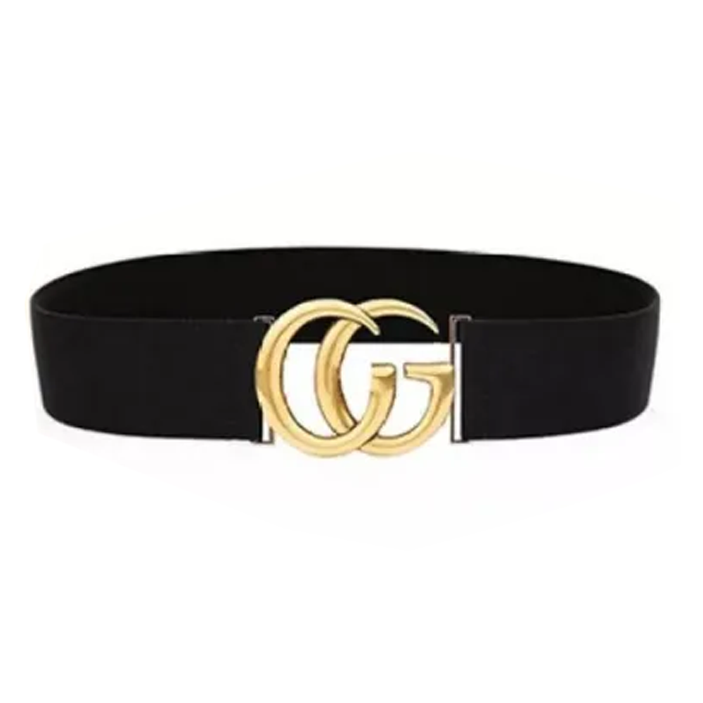 Elastic Polyster Stretchable Belt For Women - Black