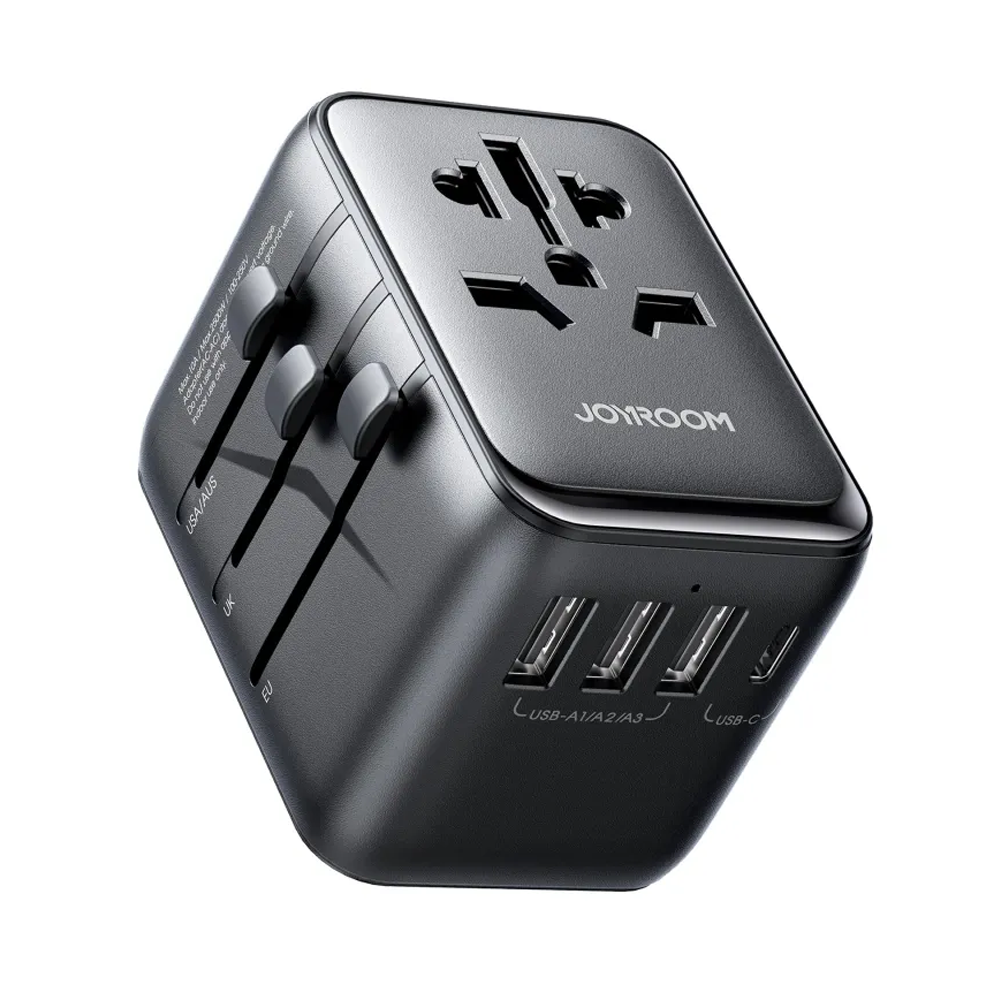 Joyroom JR-TCW01 Universal Travel Adapter - Black