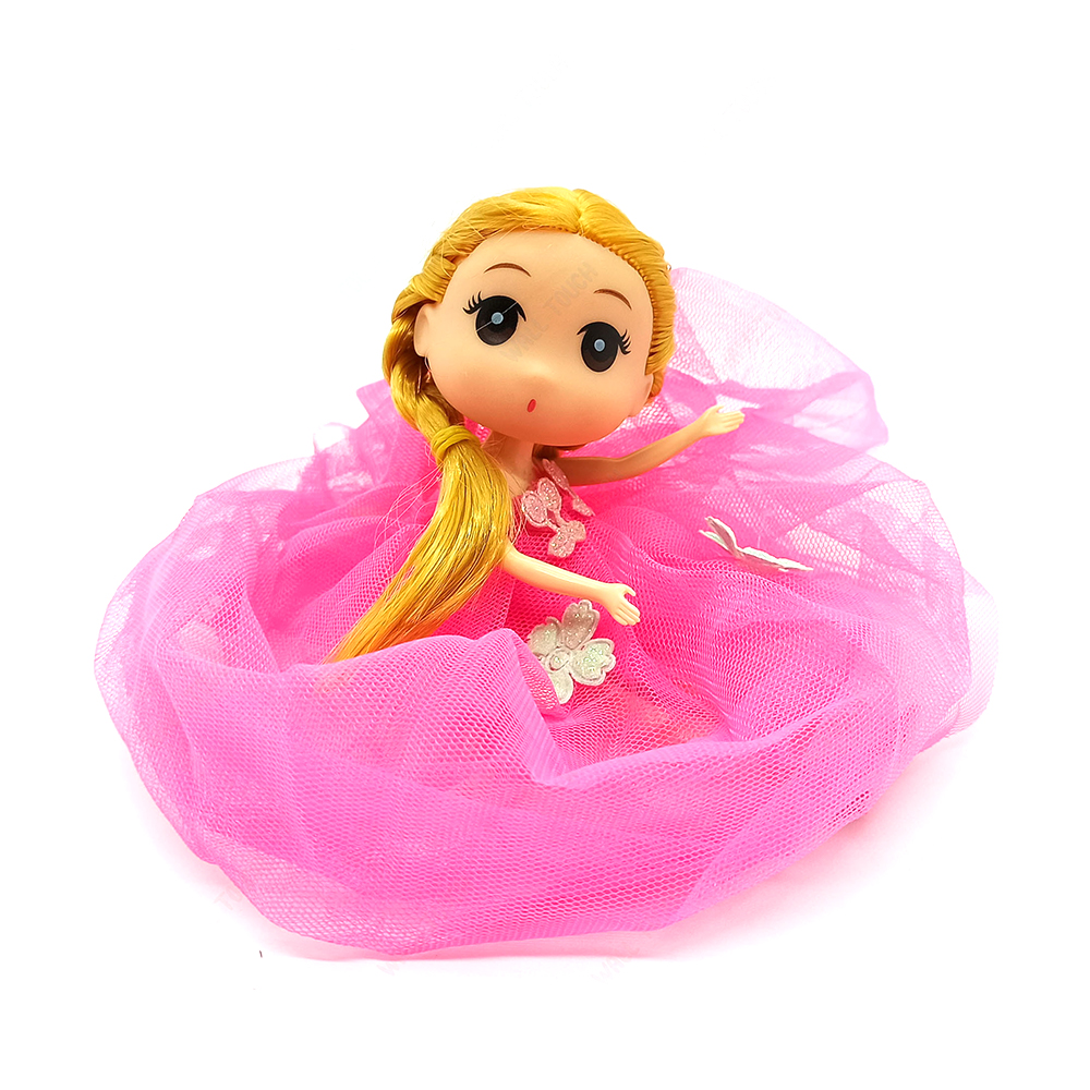 Mini Doll Beautiful Dressed With Key Ring - Pink - 124402803