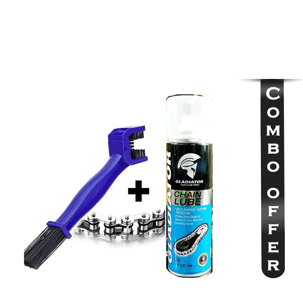 Gladiator Chain Lube and Chain Cleaning Brush - 220ml