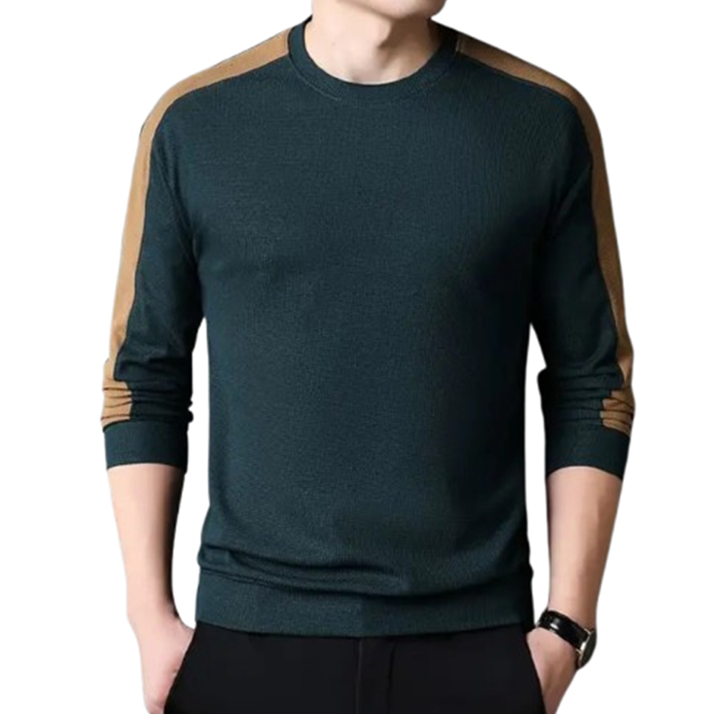 Cotton Full Sleeve Sweep Shirt For Men - Green - SWT-60