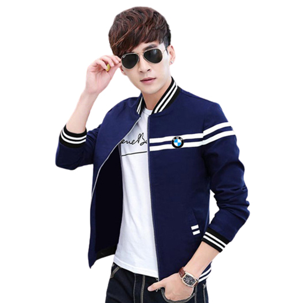 Cotton Jacket For Men - Navy Blue - J-63