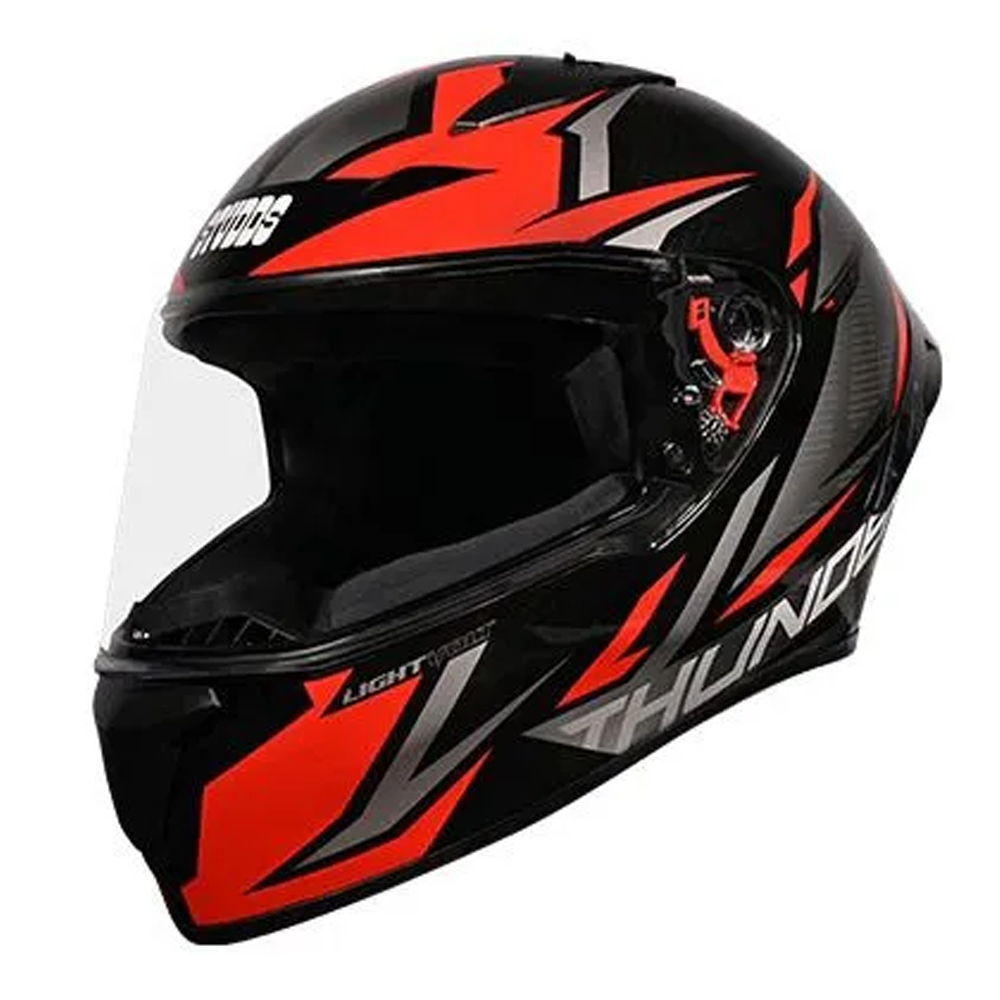 Studds Thunder Full Face Bike Helmet - Black and Red