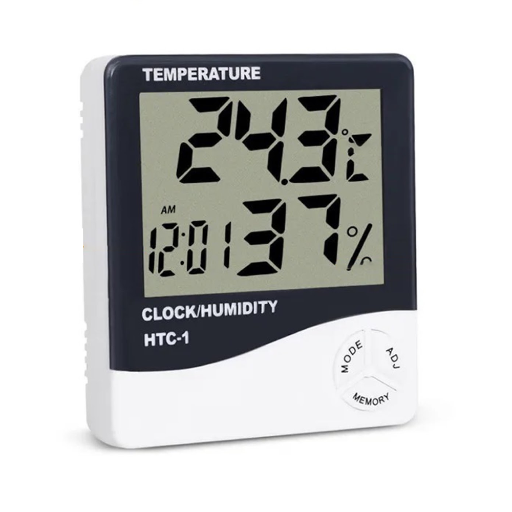 SPB HTC-2 LCD Weather and Temperature Alarm Clock - White