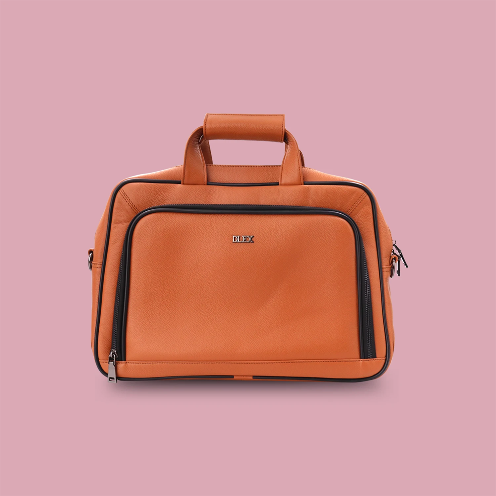 Leather Office Bag - B-04 - Brown