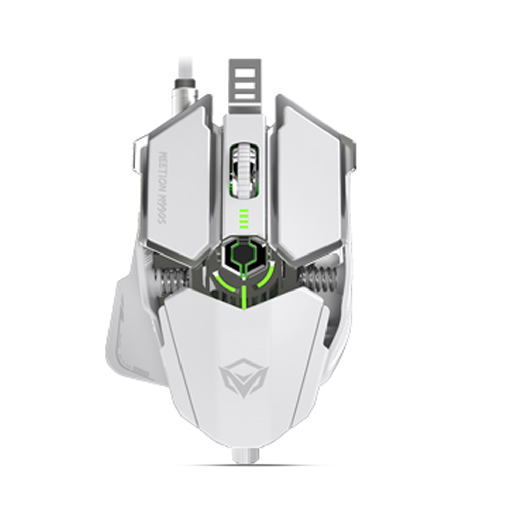 Meetion MT-M990S RGB Programmable Mechanical Gaming Mouse - Black And White