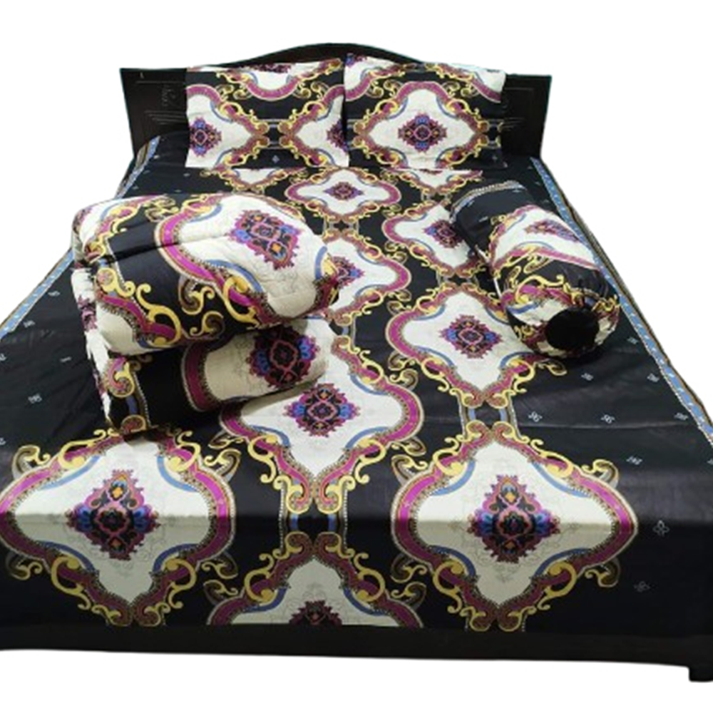 Combo of 5Pcs Twill  Cotton Comforter Set - Multicolor - CFS-229