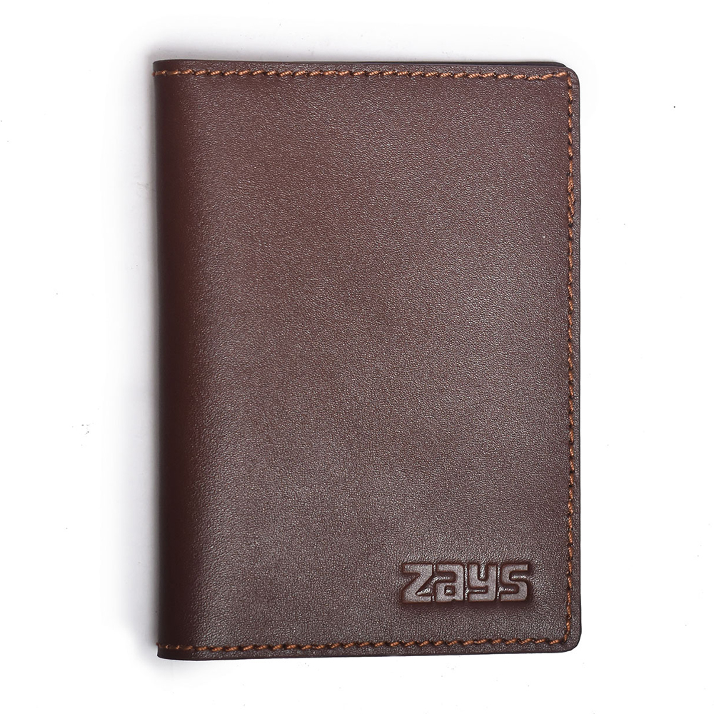 Zays Leather Passport Cover Holder - PCH02 - Brown
