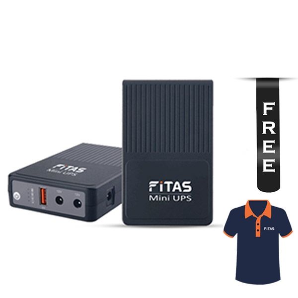 FiTAS TM55 DC Mini UPS 5V 9V 12V Output With Free T-Shirt