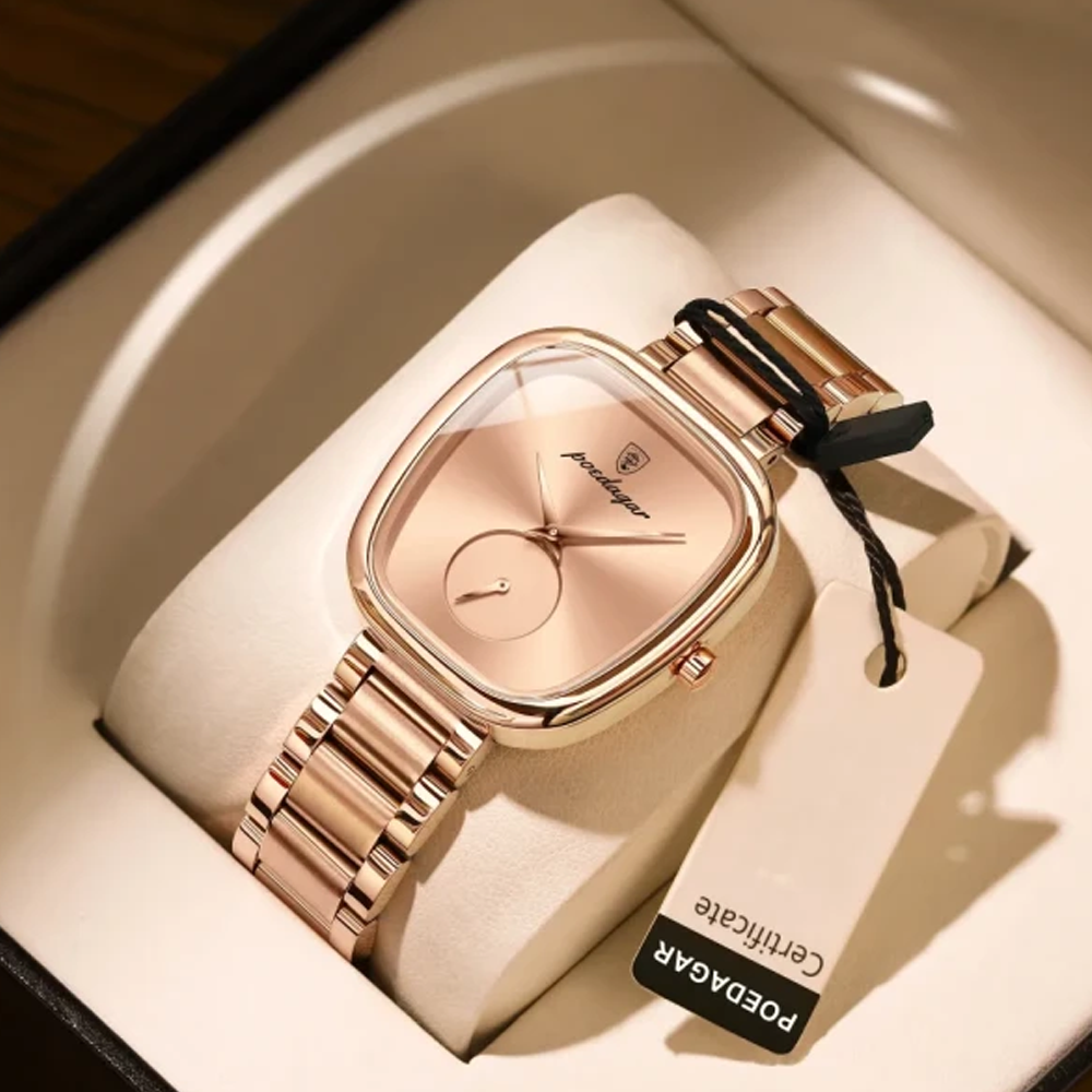 POEDAGAR 783 Luxury Elegant Womens Watch - Rose Gold