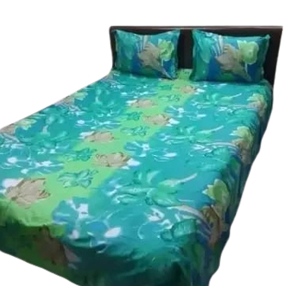 AC Cotton King Size Bedsheet With Pillow Cover Sky Blue NT208