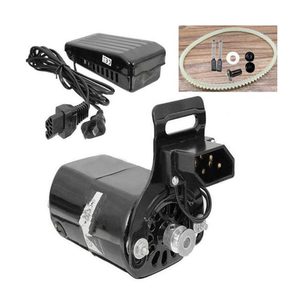 Sewing Machine Small Electric Motor Set With Controller - Black