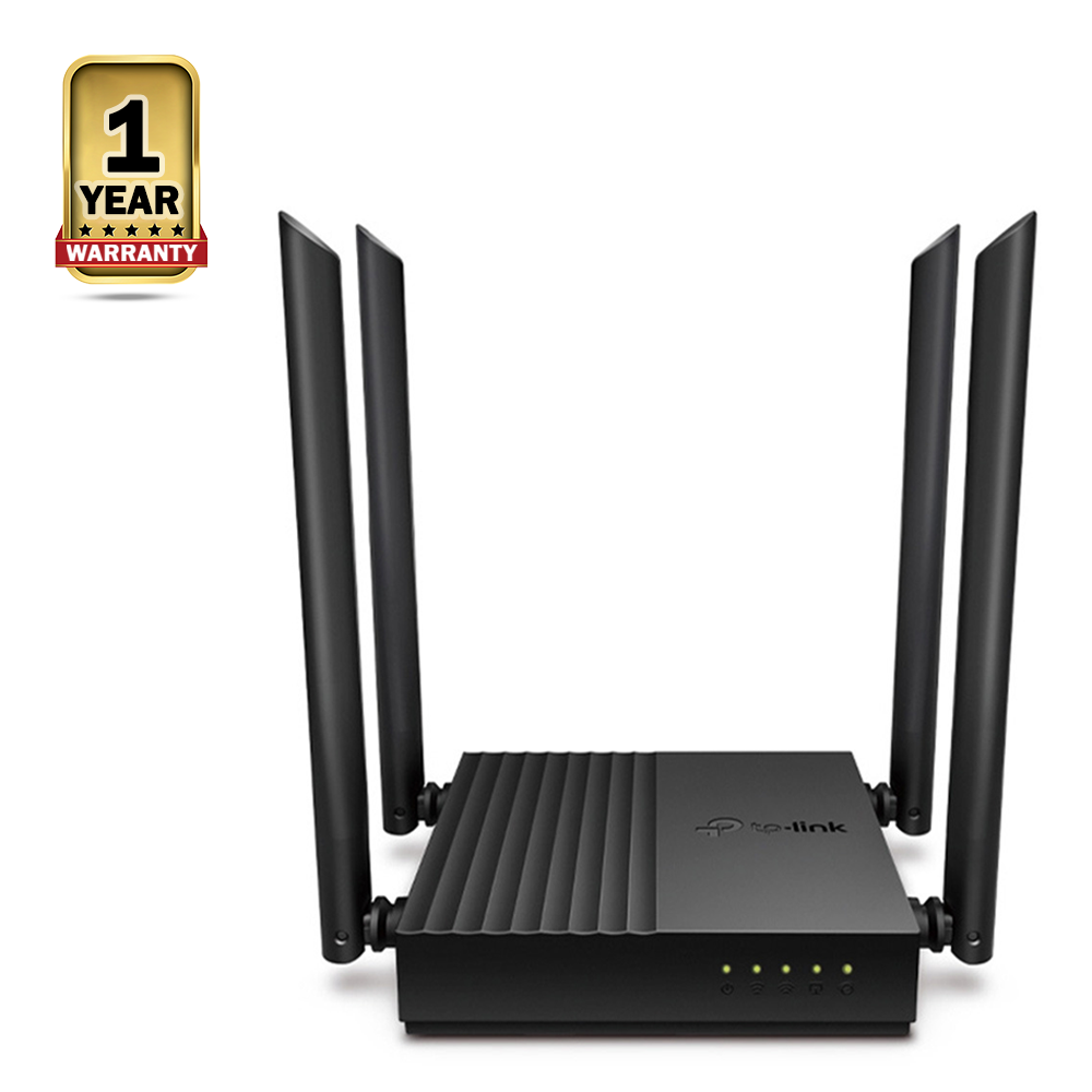 TP-Link Archer C64 AC1200 Dual Band Wireless Mu-Mimo Wifi Router - 1200MBps - Black