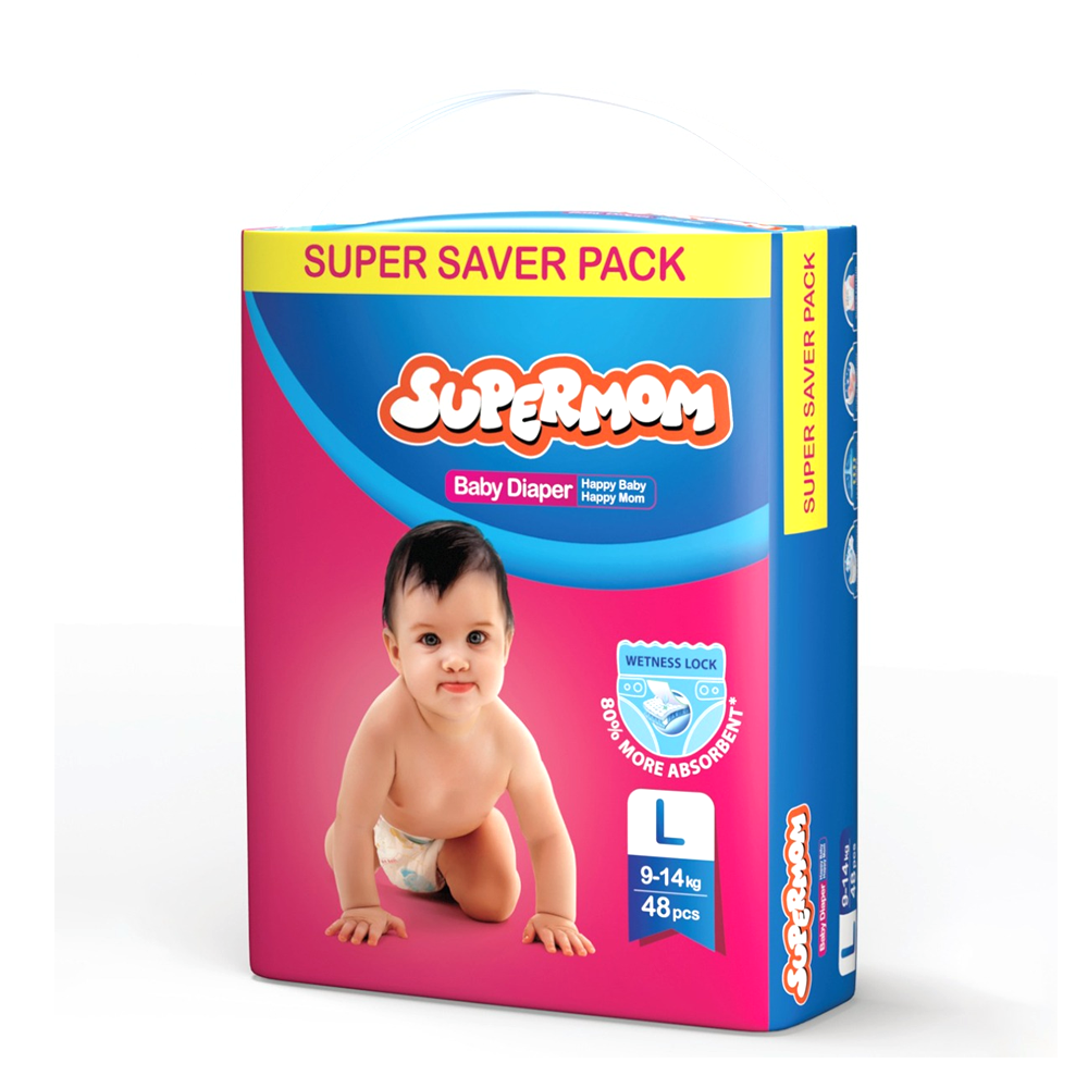 Supermom Baby Diaper Belt Large - 9-14 Kg - 48 Pcs