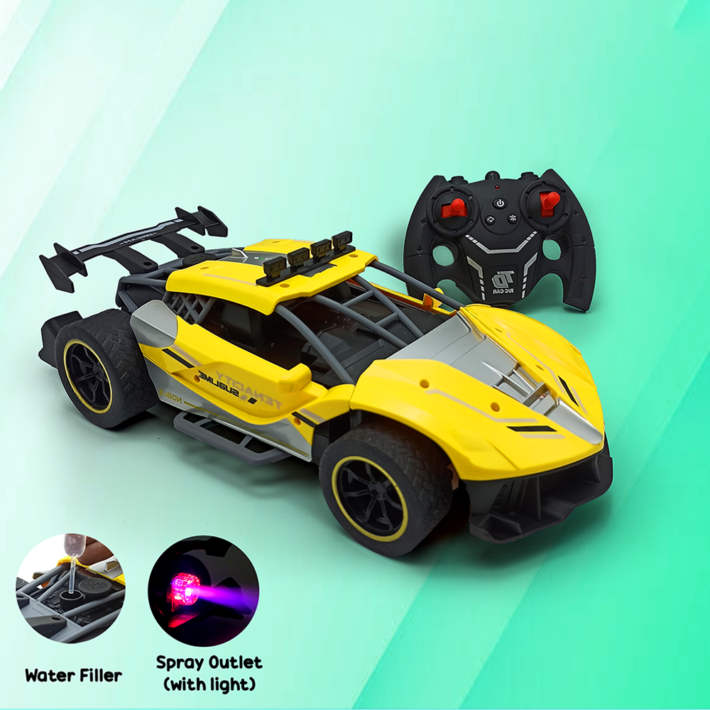 Remote Control High Speed Racing Rechargeable Toy Car For Kids Yellow