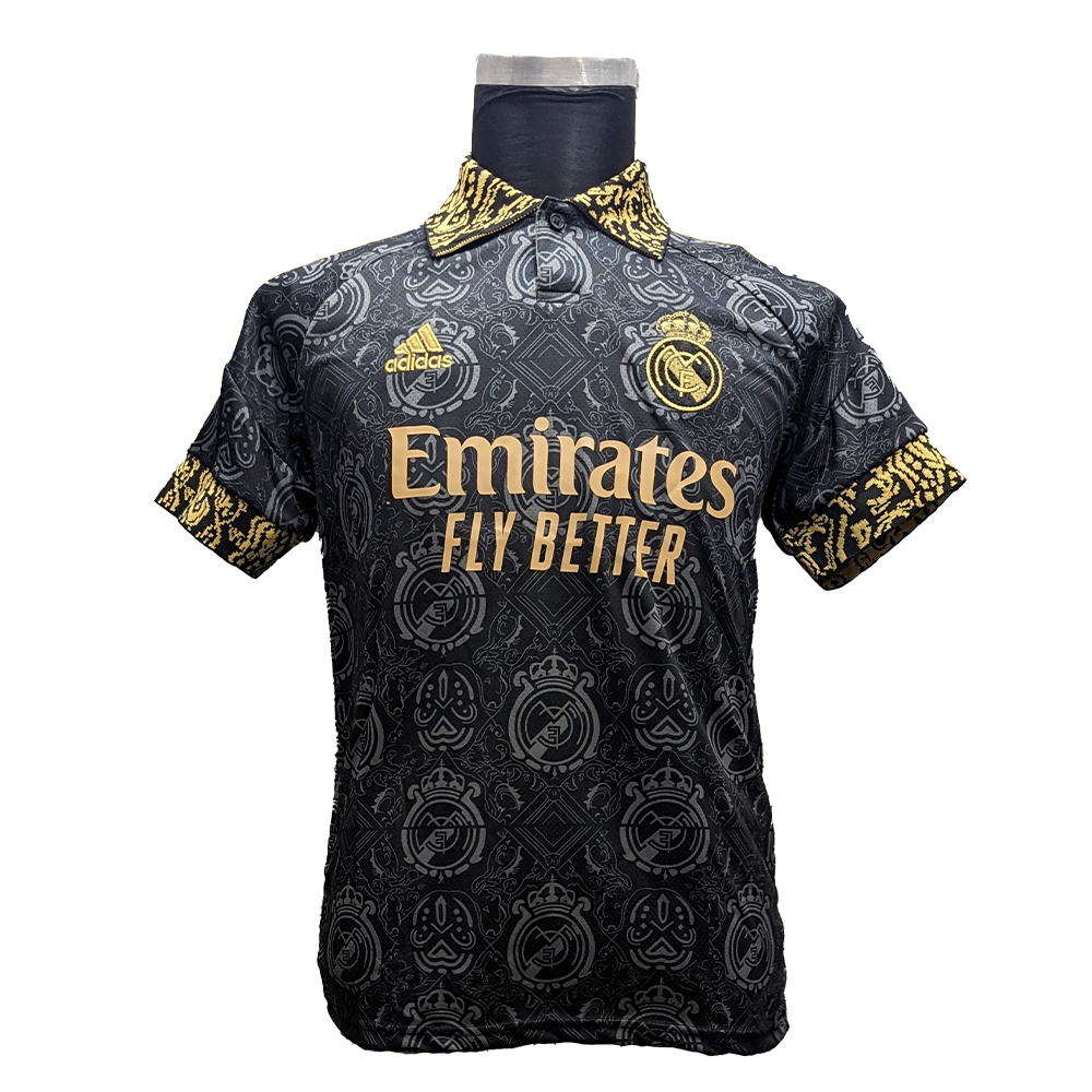 Real Madrid Concept Polo Shirt for Season 23 24 Black