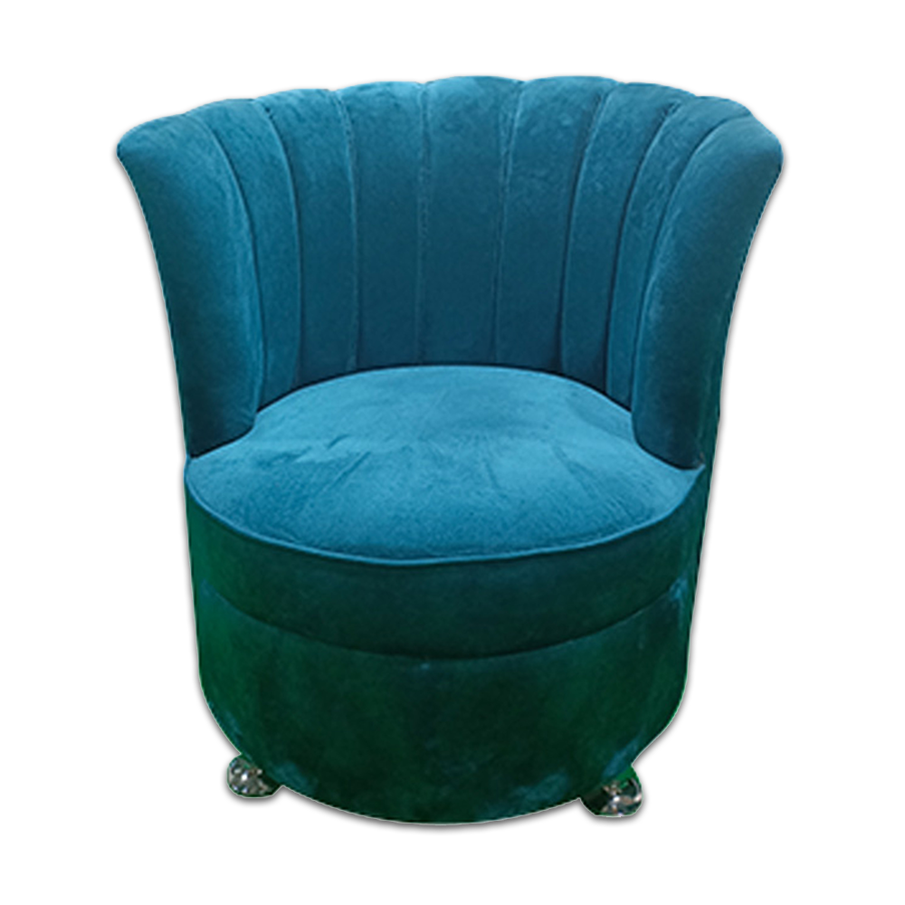 Tulip Design Single Seater Sofa - Ocean Blue - ASA864