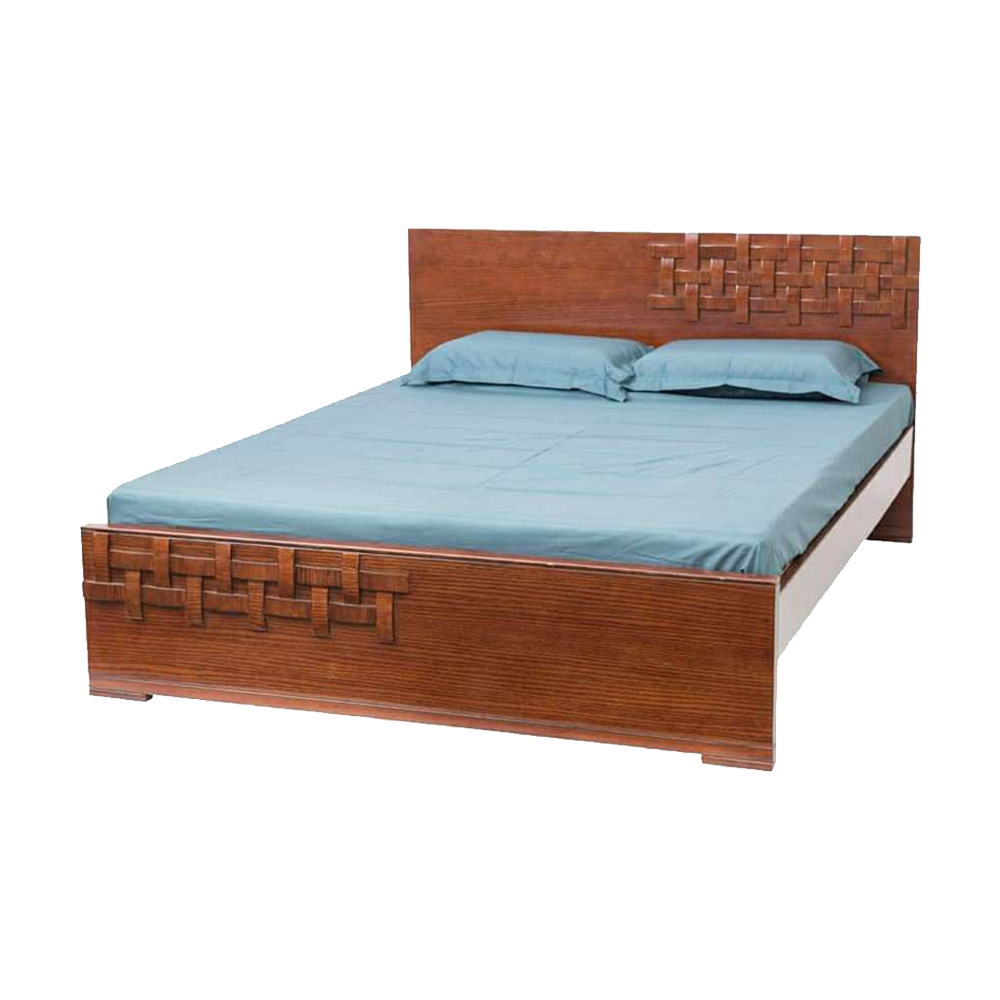 Malaysian Processed Wood King Size Bed - 6'*7' Feet