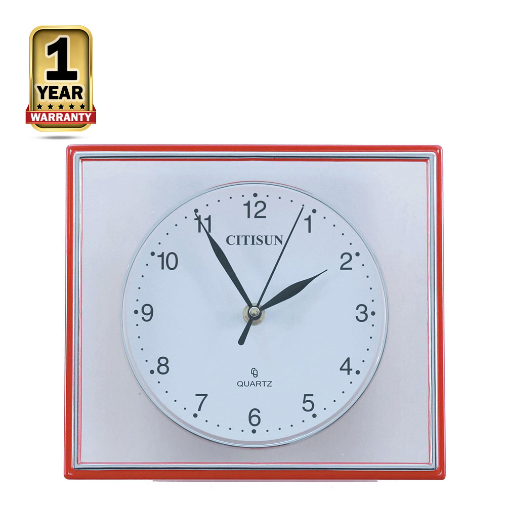 Citisun Wall Clock Red and White Citisun 01D