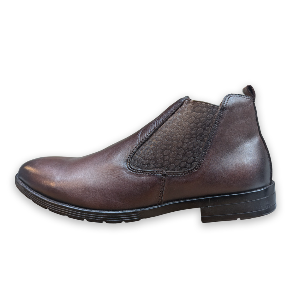 Leather Boot For Men - Chocolate - S11