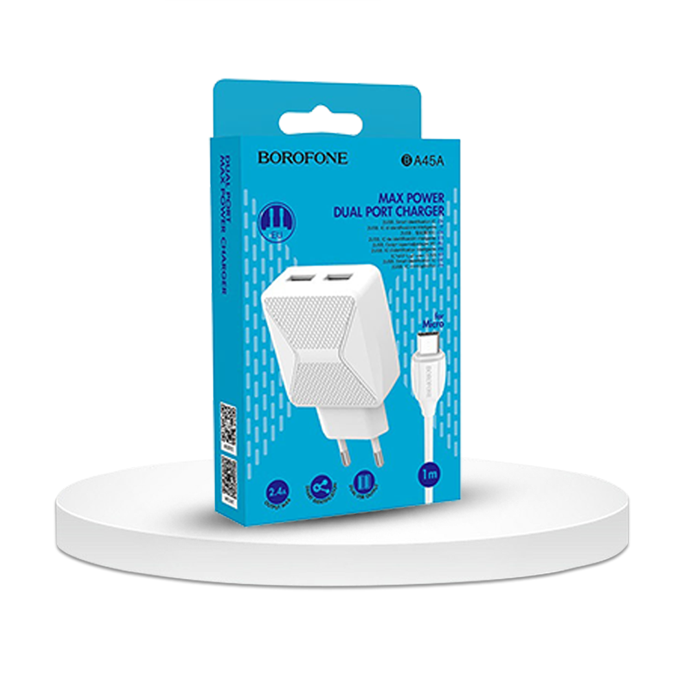 BOROFONE Ba45A Micro Charger - White