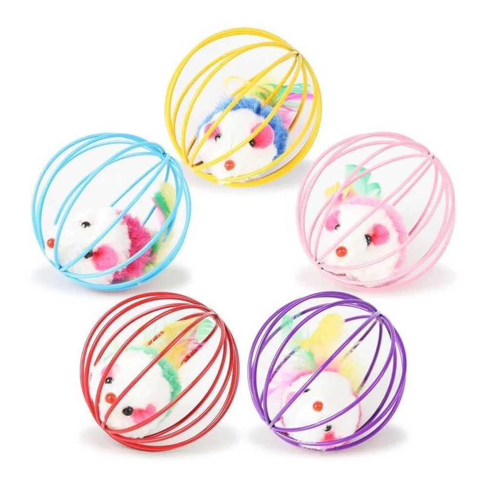 False Mouse in Rat Cage Ball Toy