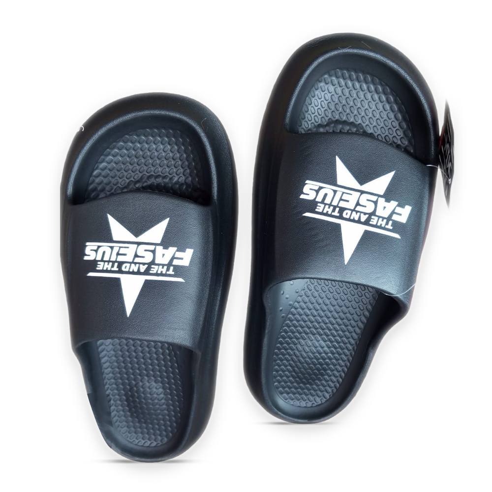 PVC Slide Slippers For Men - Black - SF 046