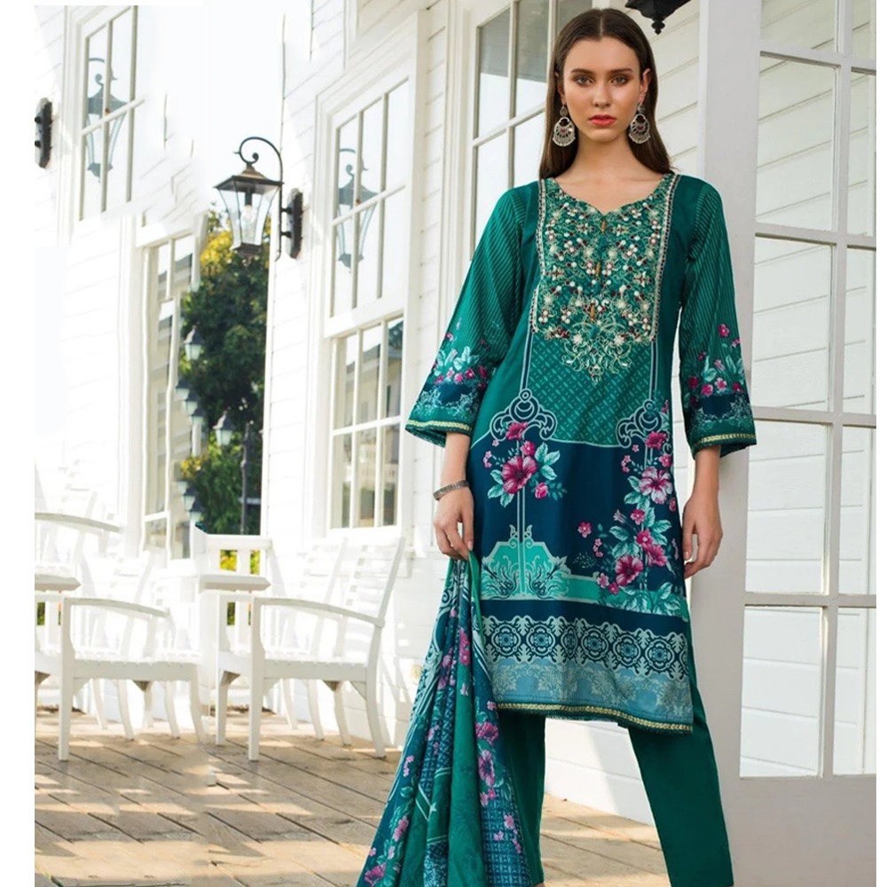 Opera Indian Cotton Exclusive Salwar Kameez for Women - Green - ZL-51