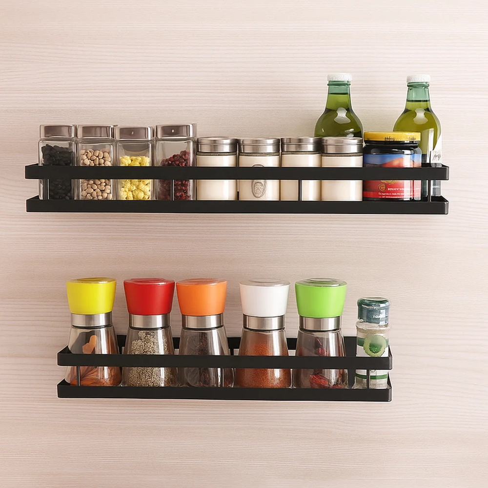 Iron Spice Rack - Black