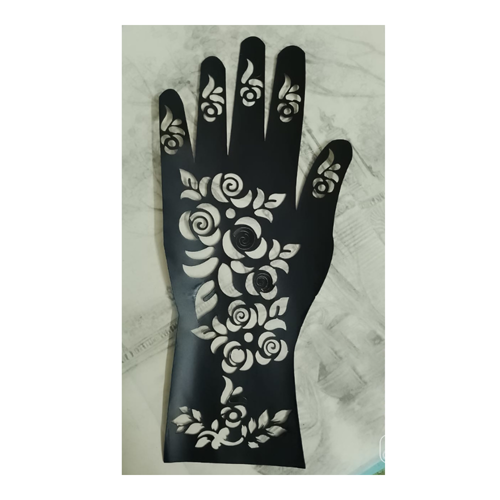 Mehedi Henna Hand Stencil Sticker For Women