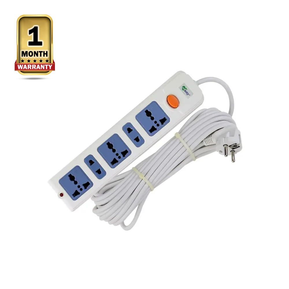 Many MTS-305 2Pin Heavy Duty 5 Gang Multiplug - 10 Meter