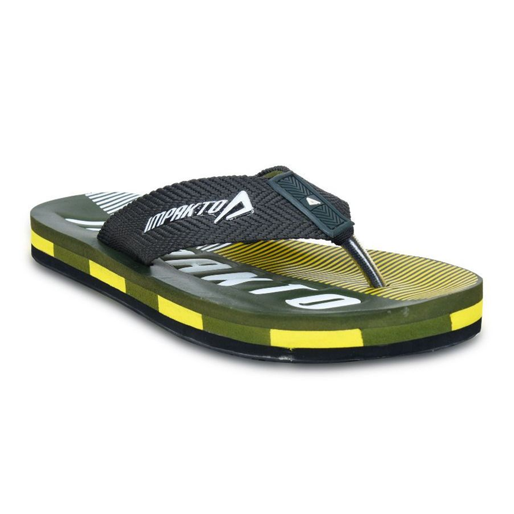 Ajanta Impakto Hawai Printed For Flip Flop Sandal Men - Green and Yellow - CG3029