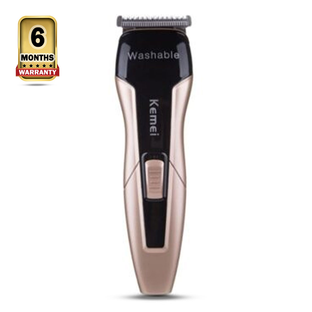 Kemei KM-5015 Beard and Hair Trimmer For Men - Black and Rose Gold