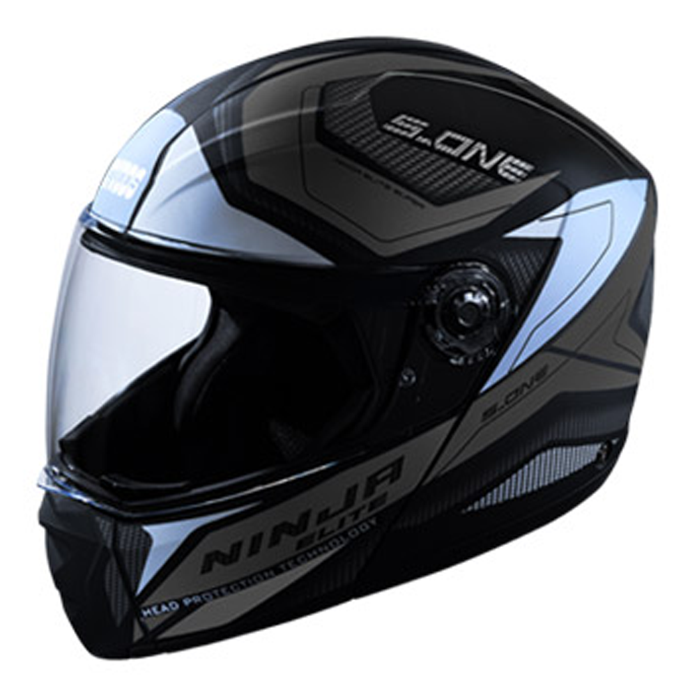 Studds Ninja Super Elite D4 Full Face Bike Helmet - L - Grey