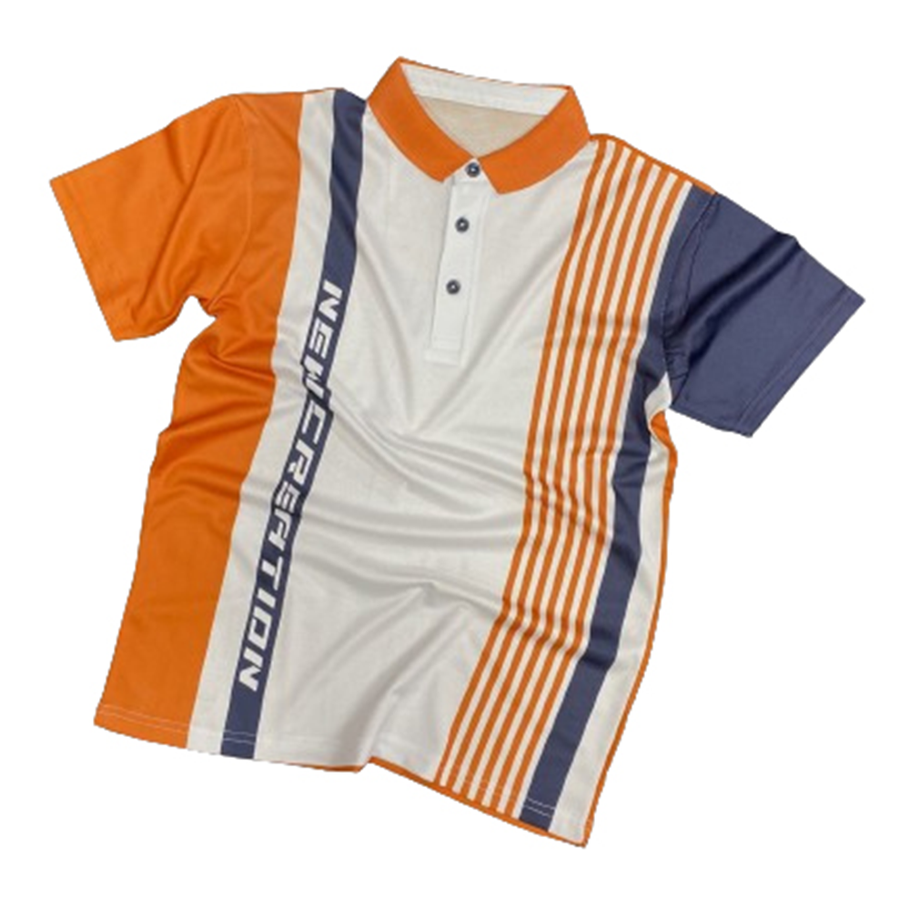PK Cotton Half Sleeve Polo For Men - White and Orange - PT-N17