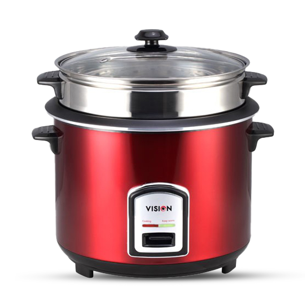 Vision Double Pot Rice Cooker - 1.8 Liter - Red