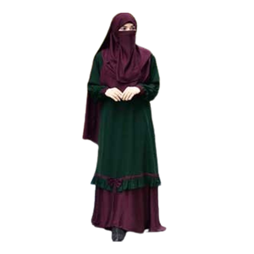 Dubai Cherri Abaya Borkha With Hijab For Women - Black - BK-A02